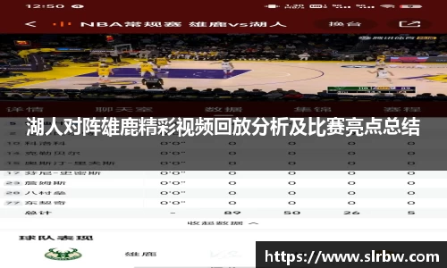湖人对阵雄鹿精彩视频回放分析及比赛亮点总结